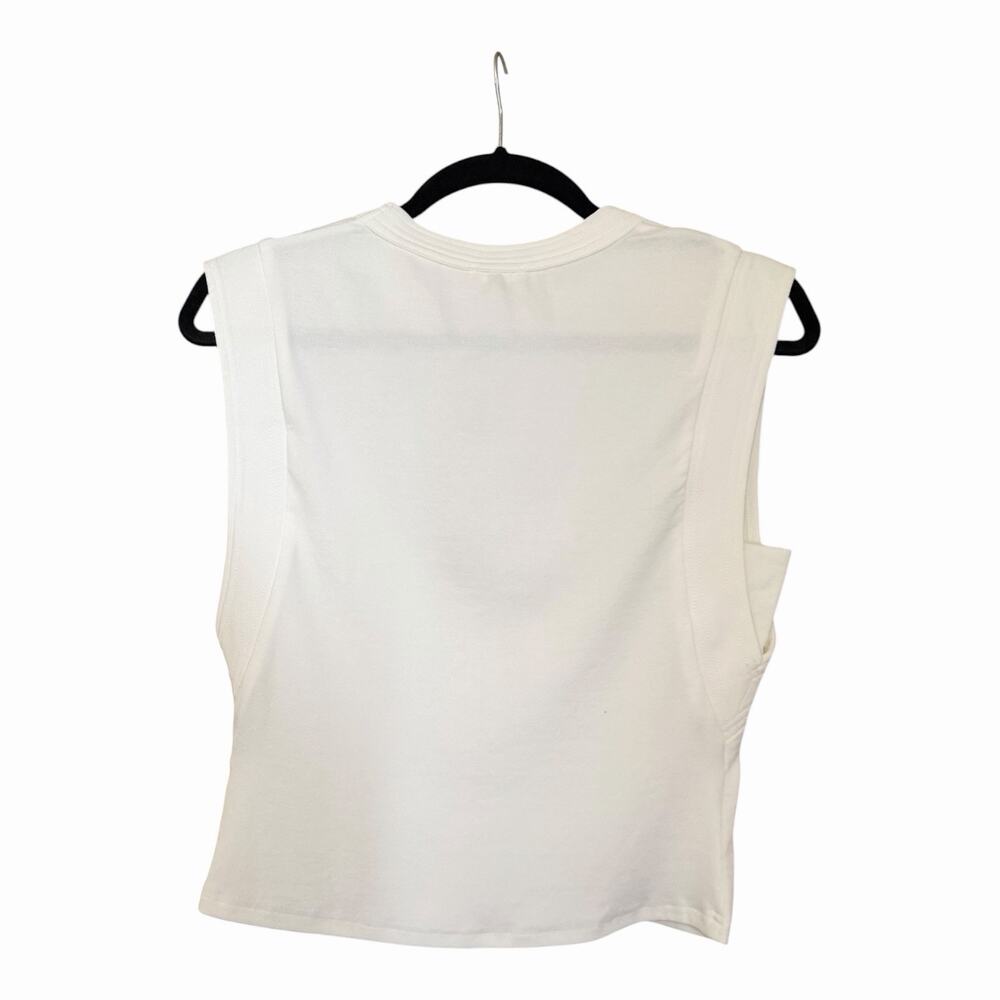 OGL White Sleeveless Crew Neck Muscle Tank Top Lyocell Blend NWT Medium - Picture 4 of 16